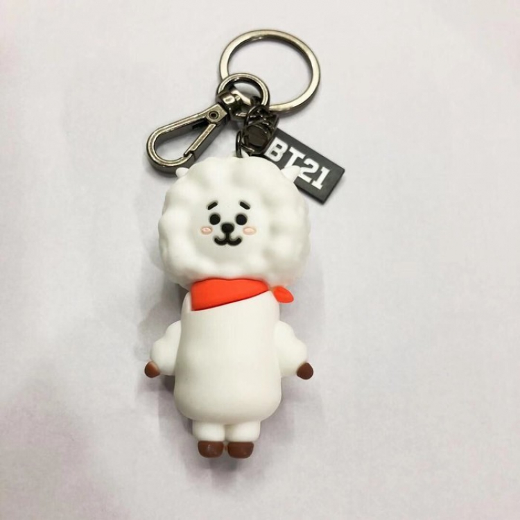 BTS BT21 Hard glue Key Chain Pendant 6CM Style D