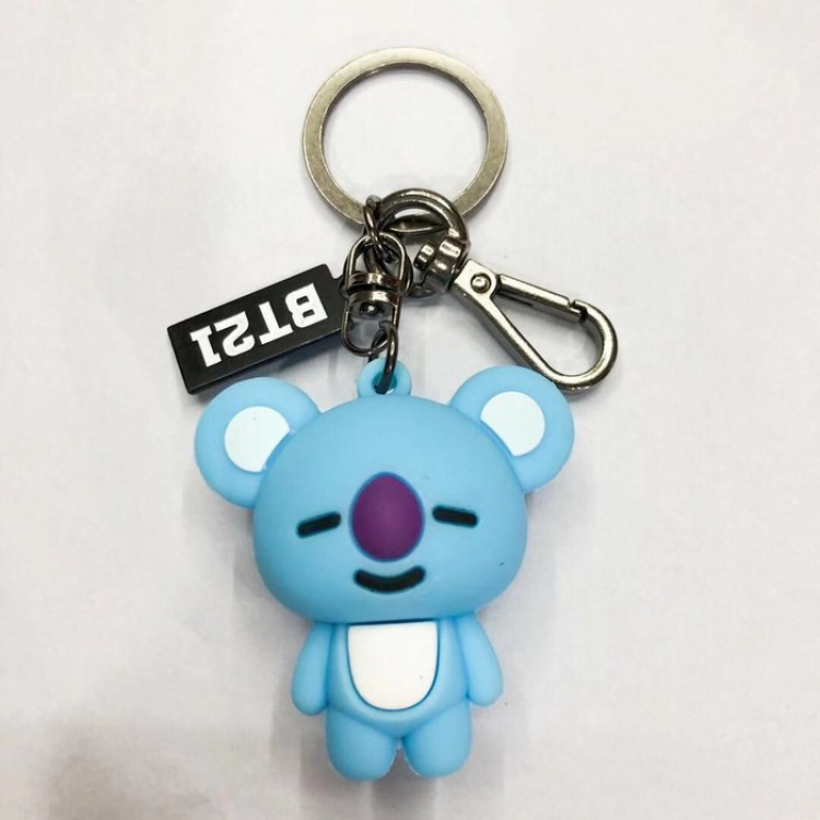 BTS BT21 Hard glue Key Chain Pendant 6CM Style A