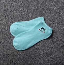 BTS Mint blue Cotton socks 18C...