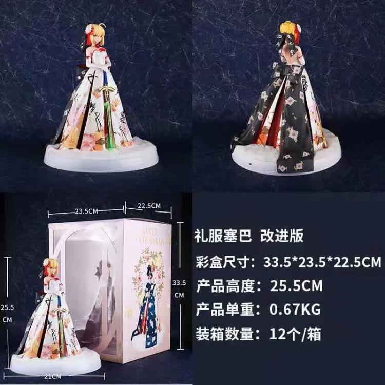 Fate stay night Saber Formal dress Boxed Figure Decoration 26CM a box of 12