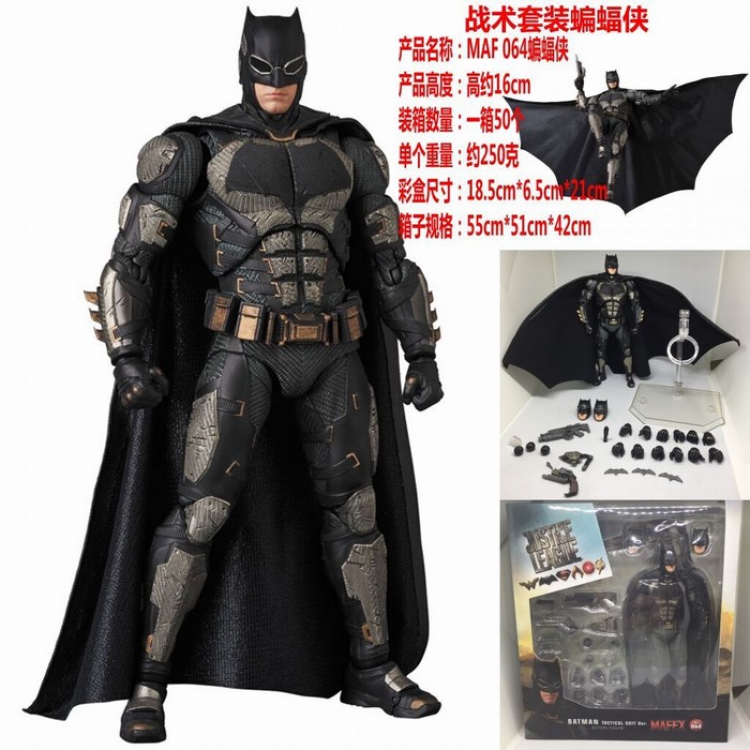 MAF 064 Batman Tactical suit Boxed Figure Decoration 16CM a box of 50 250G 18.5X6.5X21CM