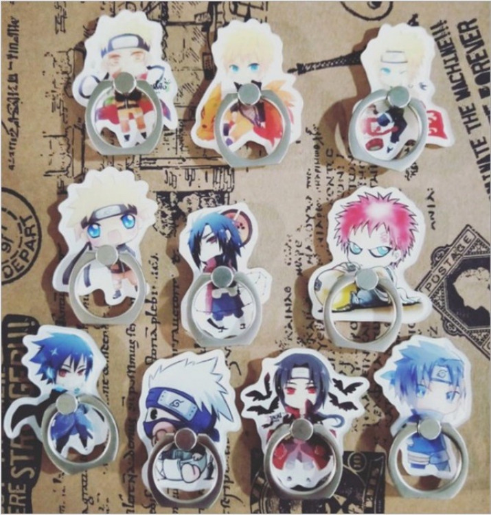 Naruto Cartoon characters Acrylic mobile phone bracket Boxed price for 10 pcs Color mixing