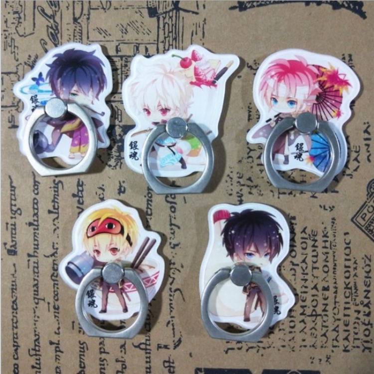 Gintama Cartoon characters Acrylic mobile phone bracket Boxed price for 10 pcs Color mixing