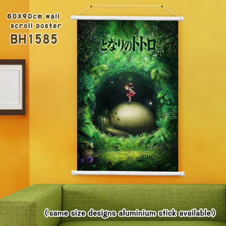 TOTORO White Plastic rod Cloth painting Wall Scroll 60X90CM BH1585