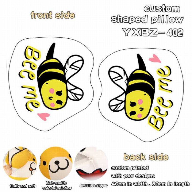 Bee Custom Shaped Pillow 40X50CM YXBZ402