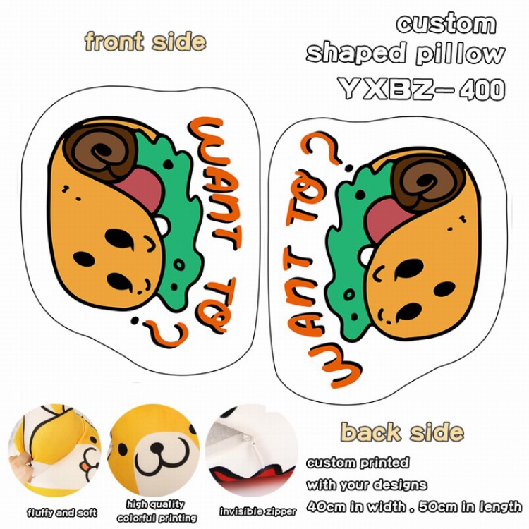 Burger Custom Shaped Pillow 40X50CM YXBZ400