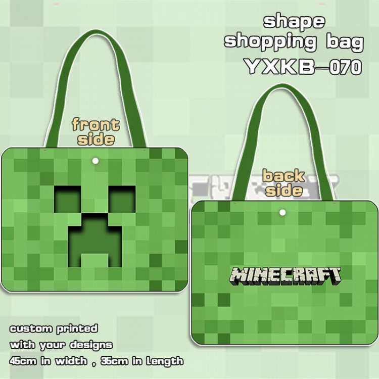 Minecraft Super cute Shaped Satchel Canvas Shopping Bag 33X43CM YXKB070