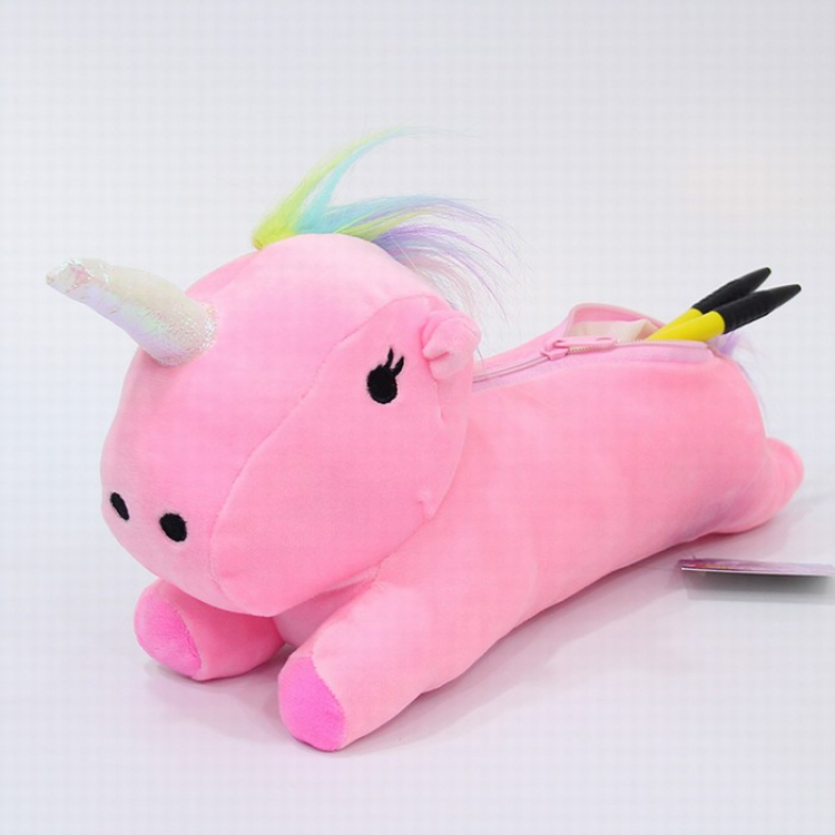 Unicorn Pencil Bag Zipper plush pencil case 30CM 0.11KG price for 5 pcs Style B