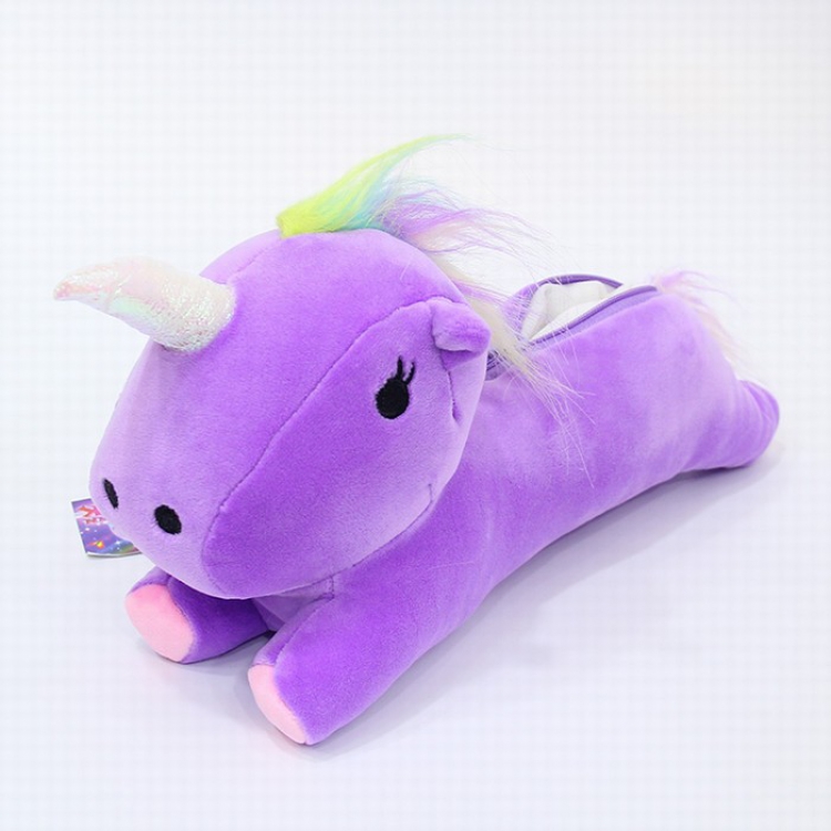 Unicorn Pencil Bag Zipper plush pencil case 30CM 0.11KG price for 5 pcs Style C