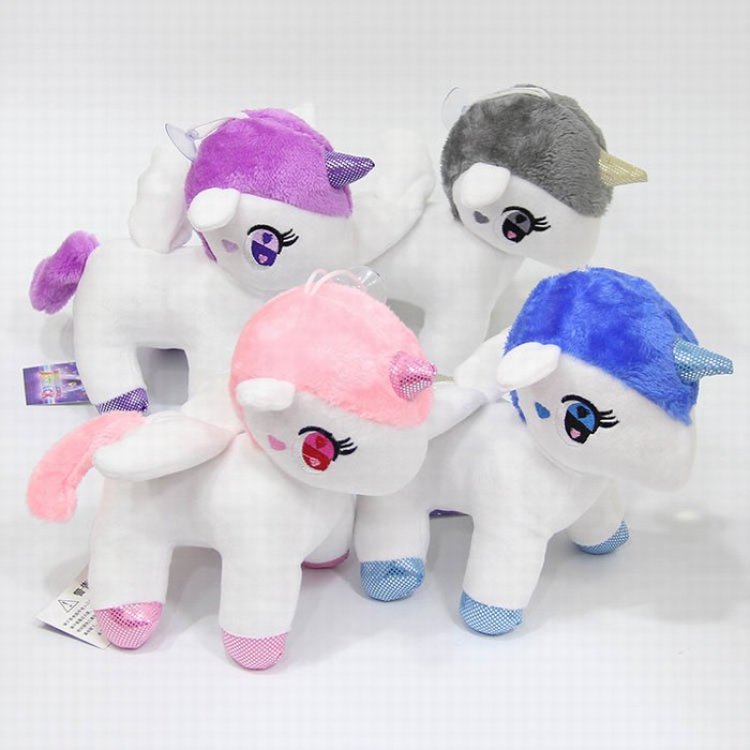 Unicorn Plush pendant keychain  a set of 4 model 20CM 0.12KG