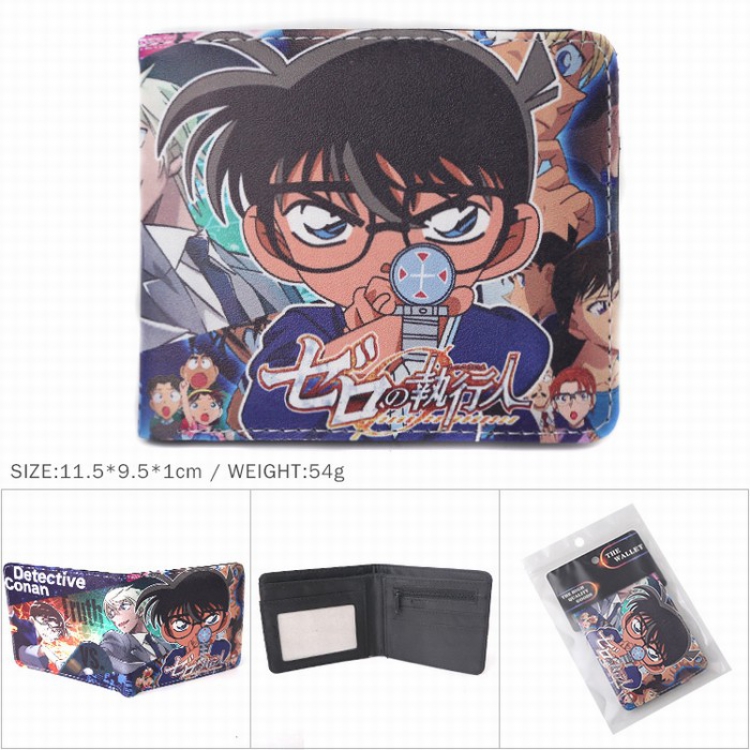 Detective conan  Full color Twill two-fold short wallet Purse