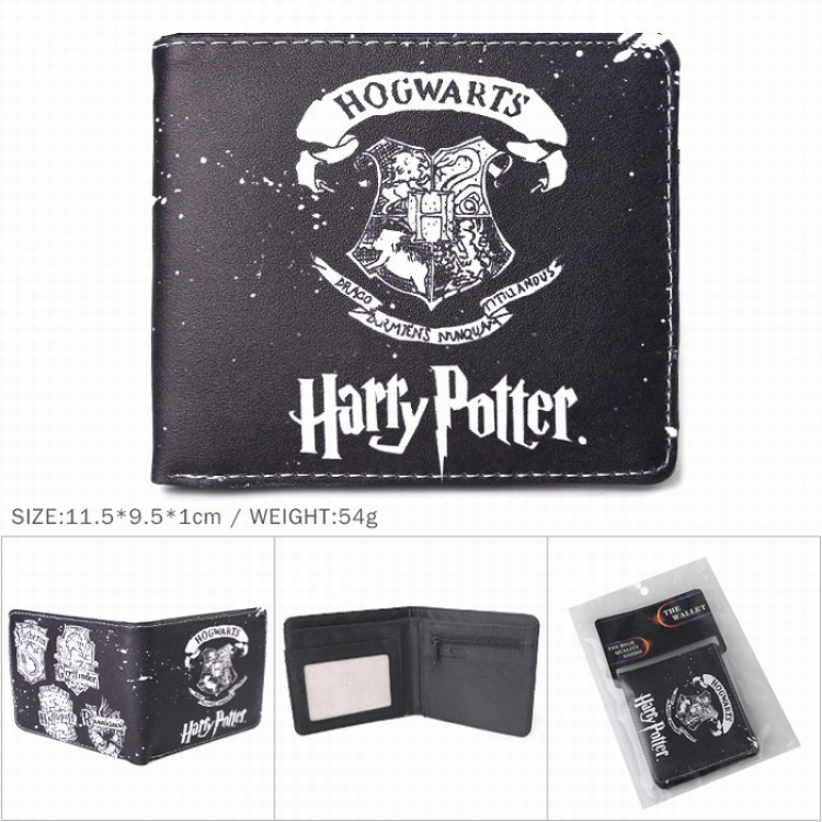 Harry Potter Full color Twill two-fold short wallet Purse style A