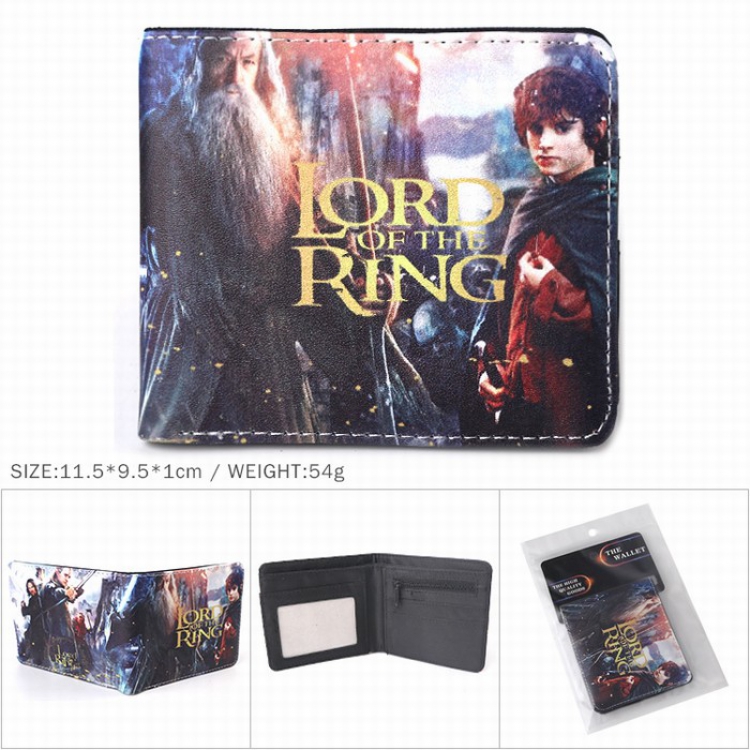 The Lord of the Rings Full color Twill two-fold short wallet Purse