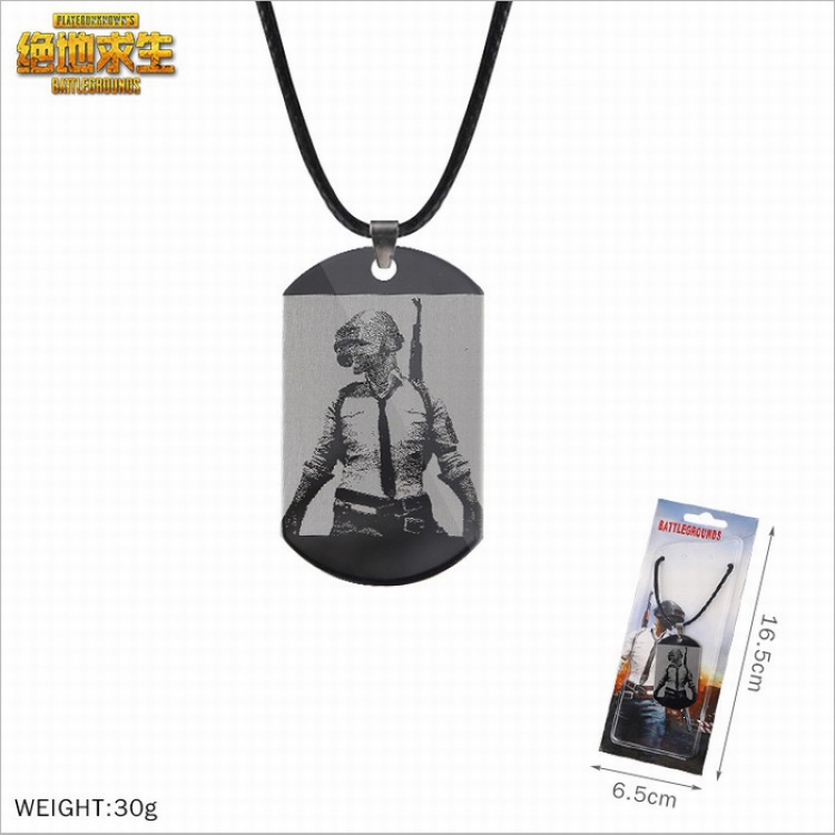 Necklace Playerunknowns Batt Stainless steel medal black sling necklace price for 5 pcs Style A