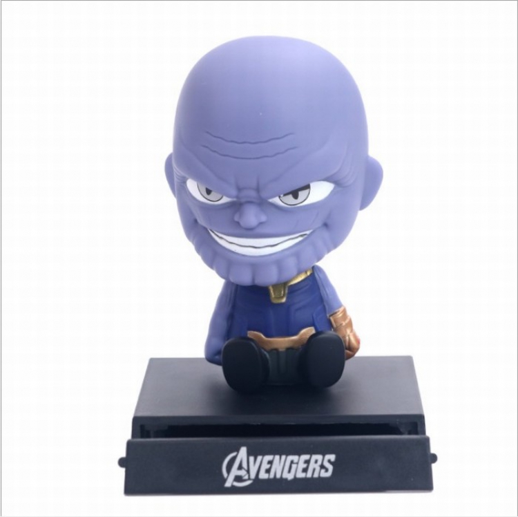 The avengers allianc Thanos Shake head Boxed Figure Decoration 12CM 0.15KG Mobile phone holder