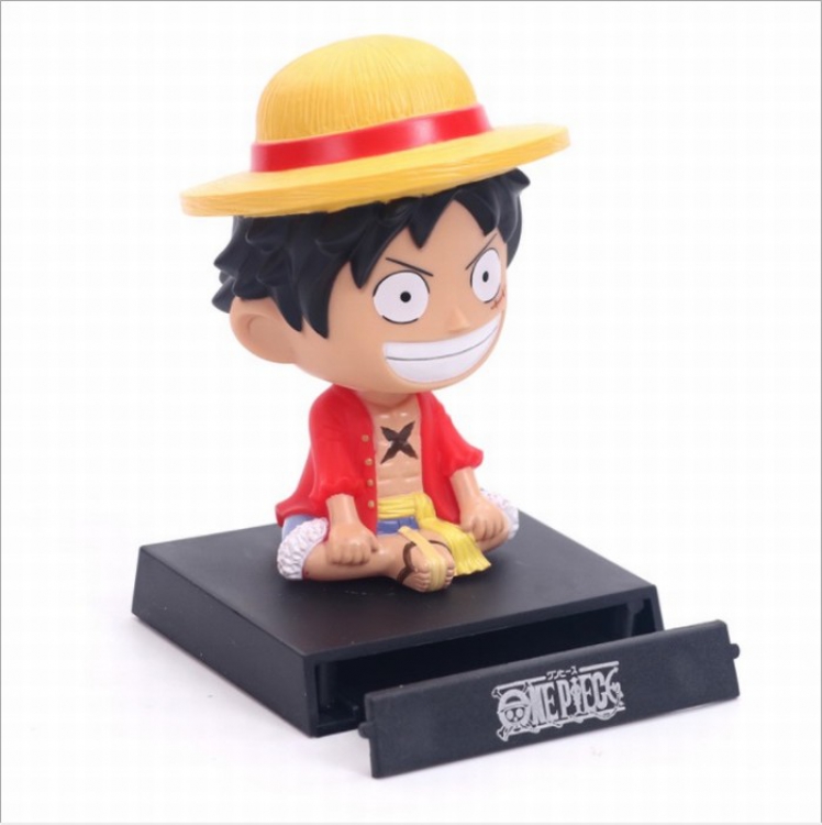 One Piece Luffy Shake head Boxed Figure Decoration 12CM 0.15KG Mobile phone holder