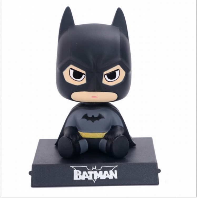 Batman Shake head Boxed Figure Decoration 12CM 0.15KG Mobile phone holder