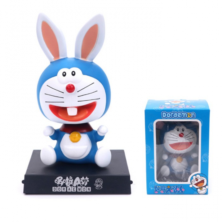 Doraemon Shake head Boxed Figure Decoration 12CM 0.15KG Mobile phone holder Style L