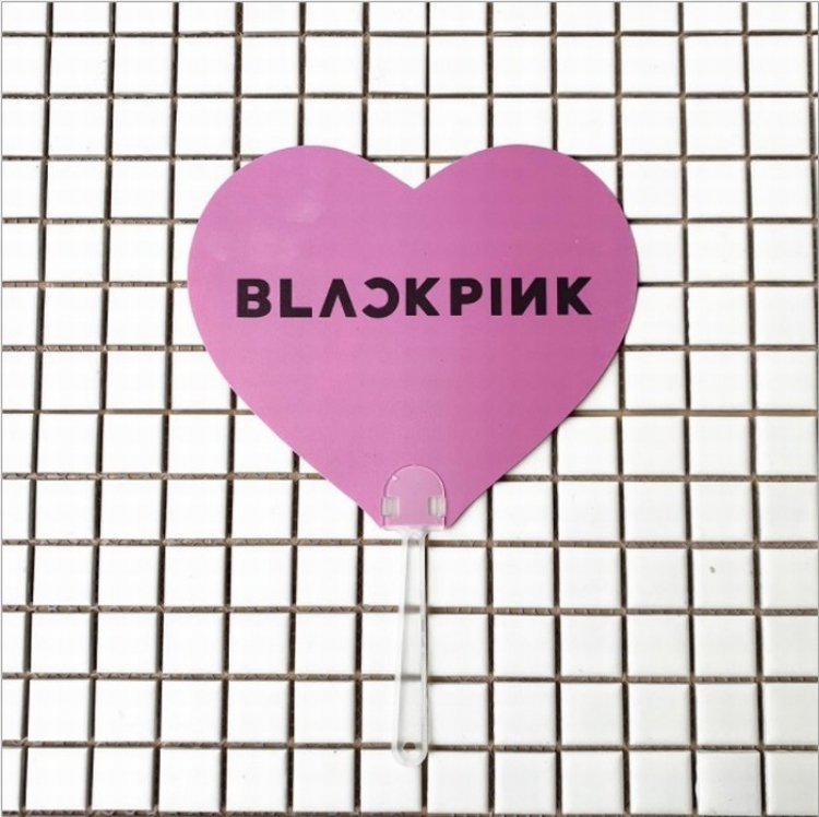Black pink Cute double-sided cartoon fan PVC material fan 18X19CM 18-25G price for 10 pcs
