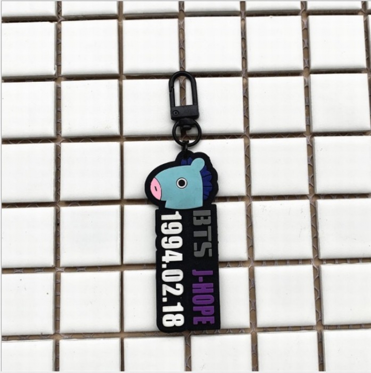 BTS zipper Pull head Book bag pendant keychain 3.5X7CM 11G price for 5 pcs Style F