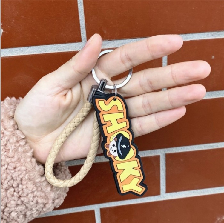 BTS BT21 Braided rope rubber key ring pendant 4X9CM 22G price for 5 pcs Style H