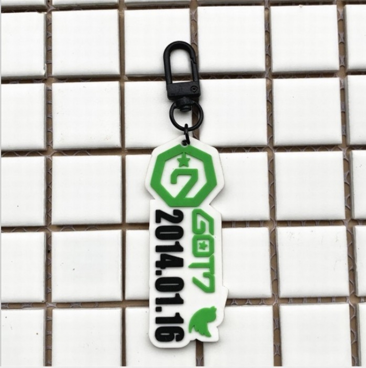 GOT 7 zipper Pull head Book bag pendant keychain 3.5X7CM 11G price for 5 pcs