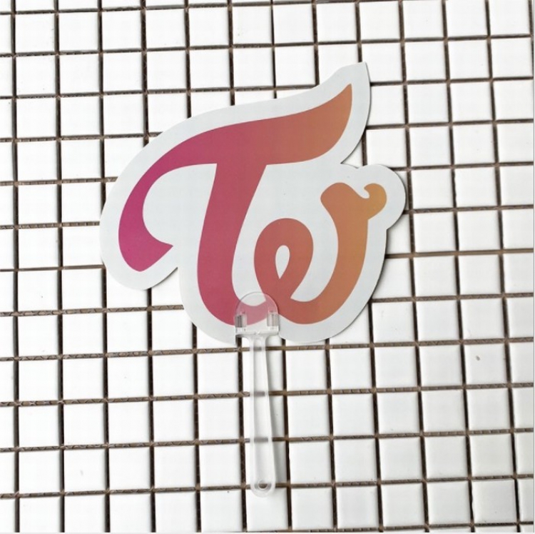 TWICE  Cute double-sided cartoon fan PVC material fan 18X19CM 18-25G price for 10 pcs