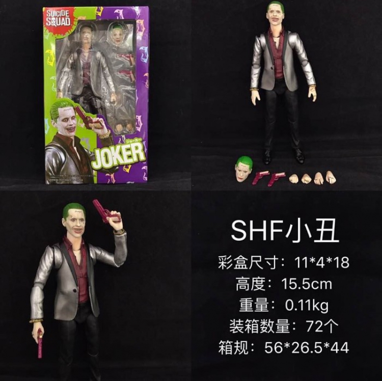 Suicide Squad Joker Suit version Changeable face Boxed Figure Decoration 011KGS 15.5CM a box of 72