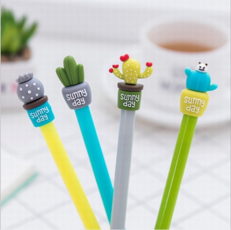 Cute cartoon creative black gel pen 0.5MM price for 50 pcs Mixed batch