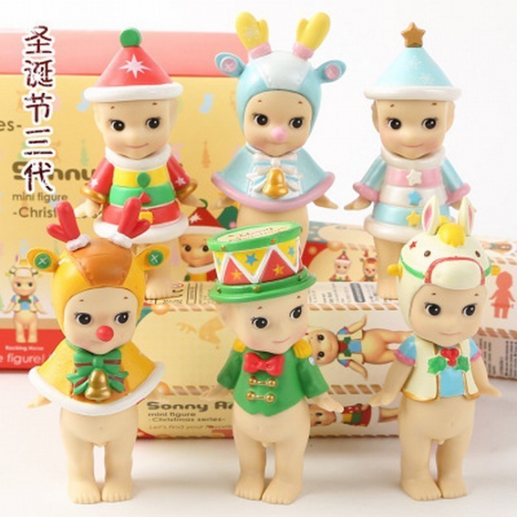 Sonny Angel BB doll Christmas series 3 a set of 6 models Blind box independent packaging Figure Decoration 7-9CM