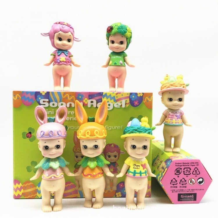 Sonny Angel BB doll Easter series 2017 a set of 6 models Blind box independent packaging Figure Decoration 7-9CM