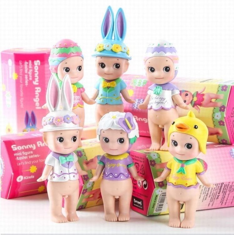 Sonny Angel BB doll Easter series old a set of 6 models Blind box independent packaging Figure Decoration 7-9CM