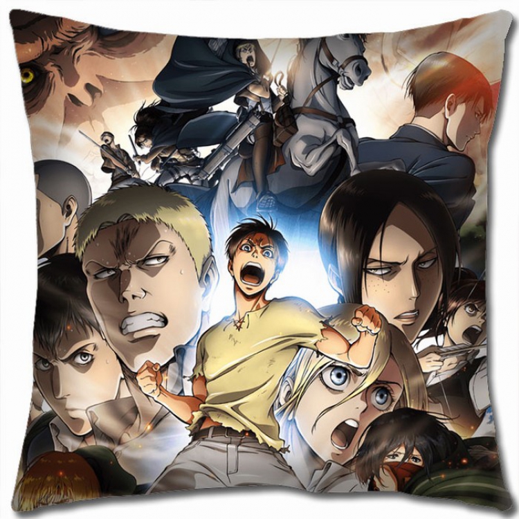 Shingeki no Kyojin Double-sided full color Pillow Cushion 45X45CM J12-10 NO FILLING
