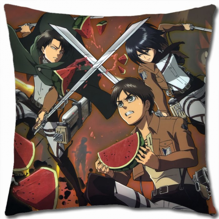 Shingeki no Kyojin Double-sided full color Pillow Cushion 45X45CM J12-102 NO FILLING