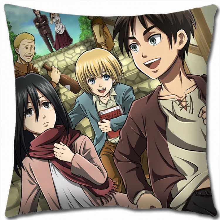 Shingeki no Kyojin Double-sided full color Pillow Cushion 45X45CM J12-117 NO FILLING