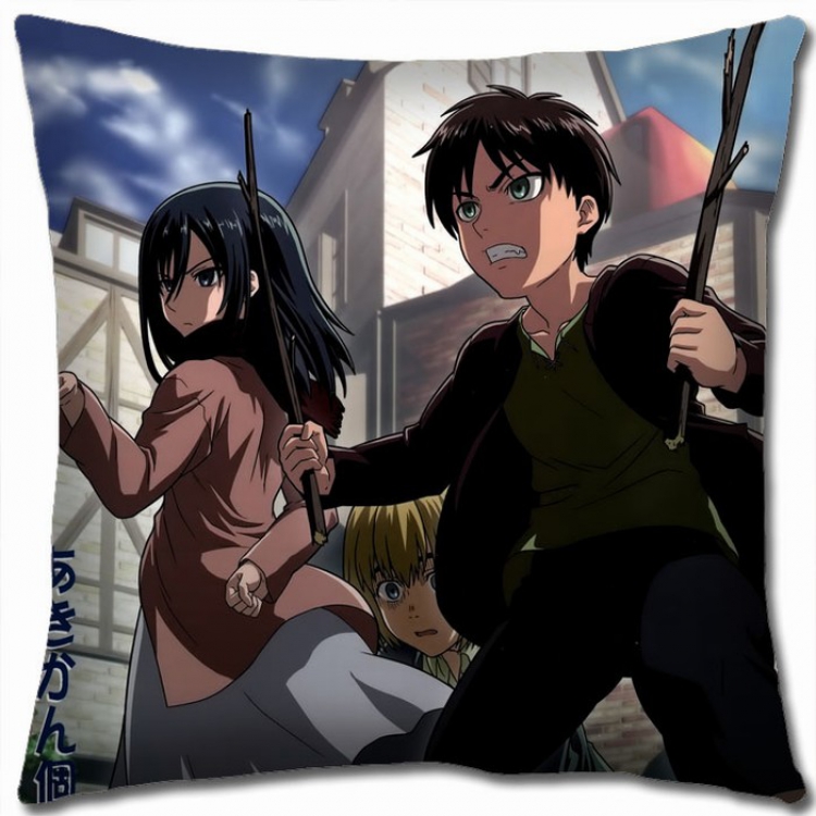 Shingeki no Kyojin Double-sided full color Pillow Cushion 45X45CM J12-127 NO FILLING