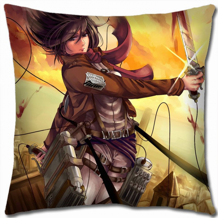 Shingeki no Kyojin Double-sided full color Pillow Cushion 45X45CM J12-124 NO FILLING