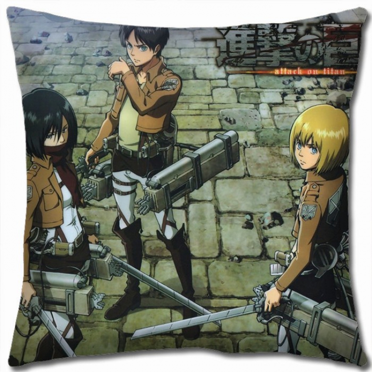 Shingeki no Kyojin Double-sided full color Pillow Cushion 45X45CM J12-17 NO FILLING