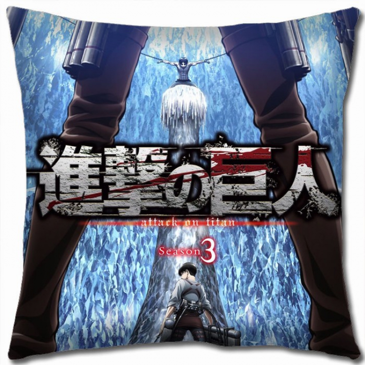 Shingeki no Kyojin Double-sided full color Pillow Cushion 45X45CM J12-20 NO FILLING