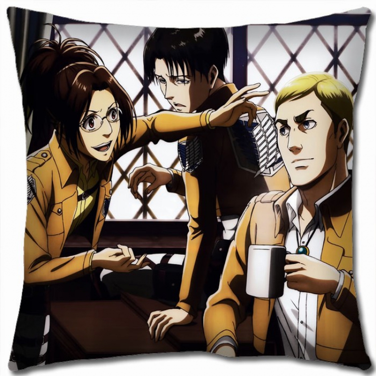 Shingeki no Kyojin Double-sided full color Pillow Cushion 45X45CM J12-23 NO FILLING