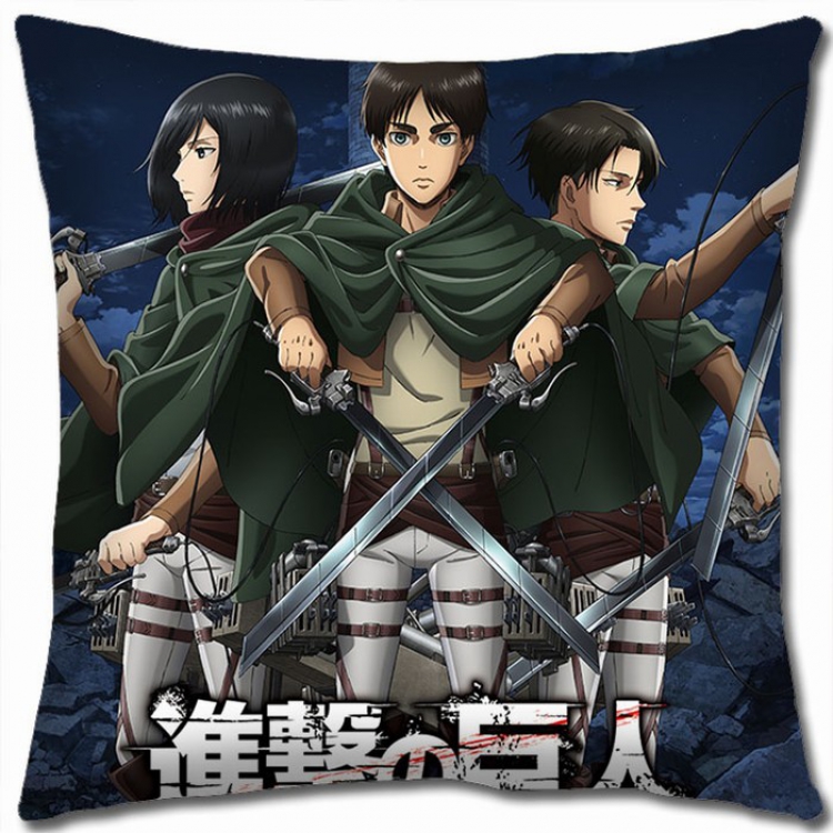 Shingeki no Kyojin Double-sided full color Pillow Cushion 45X45CM J12-39 NO FILLING