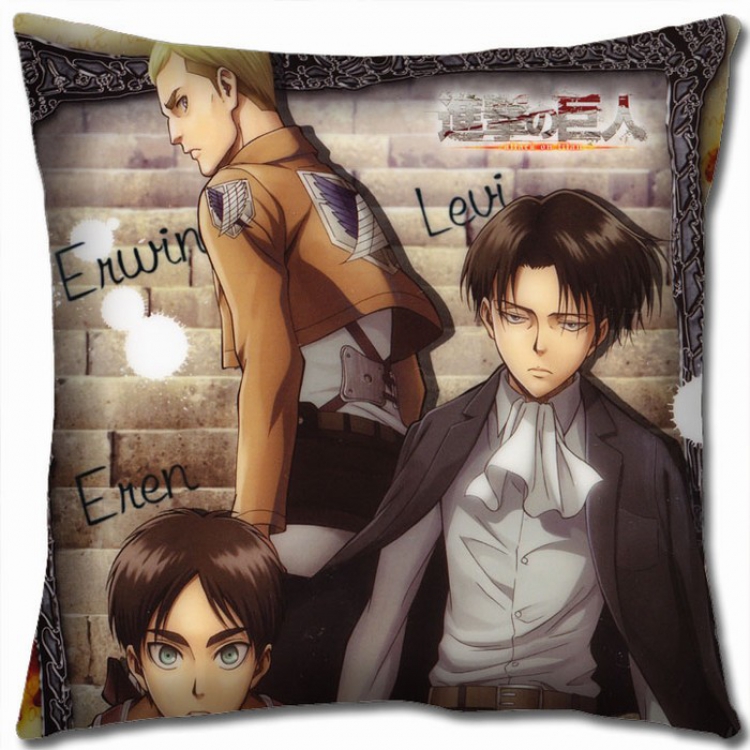 Shingeki no Kyojin Double-sided full color Pillow Cushion 45X45CM J12-42 NO FILLING