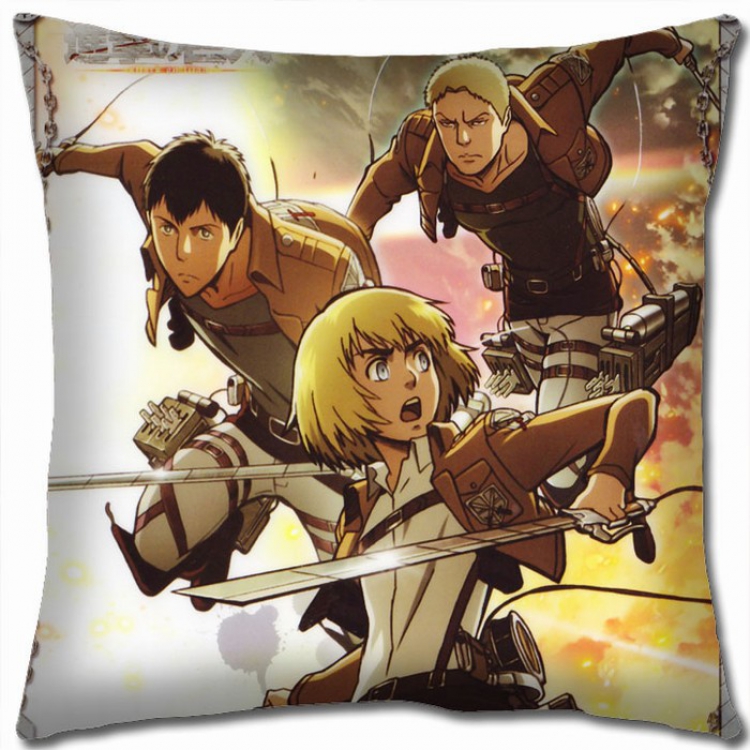 Shingeki no Kyojin Double-sided full color Pillow Cushion 45X45CM J12-46 NO FILLING