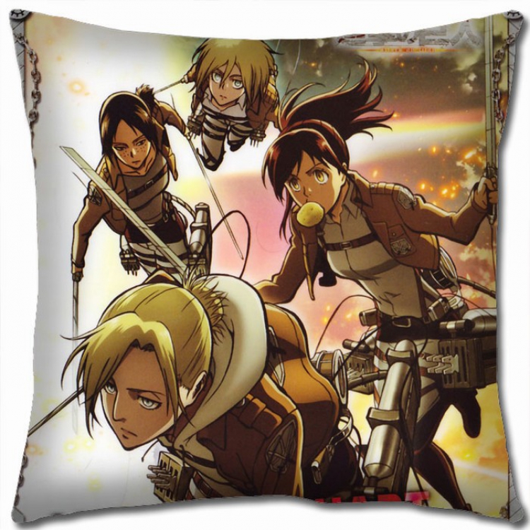 Shingeki no Kyojin Double-sided full color Pillow Cushion 45X45CM J12-47 NO FILLING