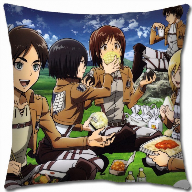 Shingeki no Kyojin Double-sided full color Pillow Cushion 45X45CM J12-55 NO FILLING