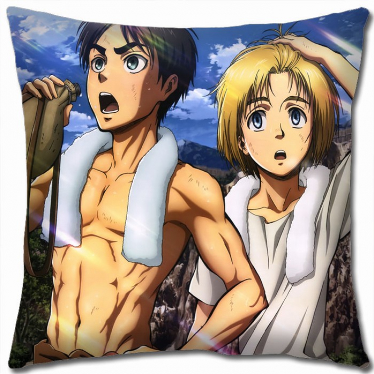 Shingeki no Kyojin Double-sided full color Pillow Cushion 45X45CM J12-52 NO FILLING