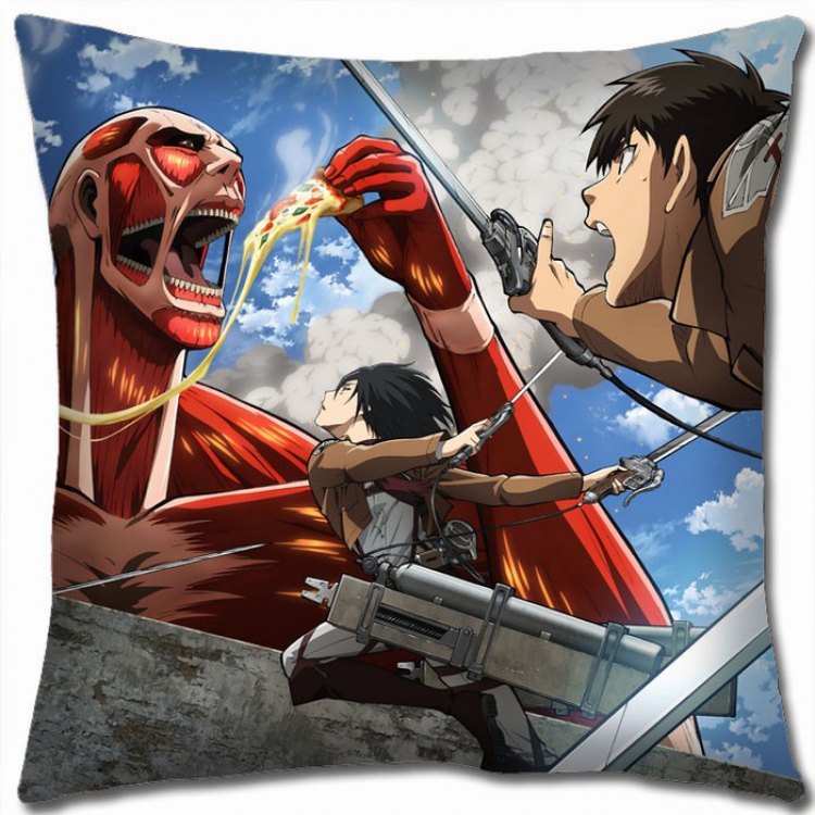 Shingeki no Kyojin Double-sided full color Pillow Cushion 45X45CM J12-56 NO FILLING