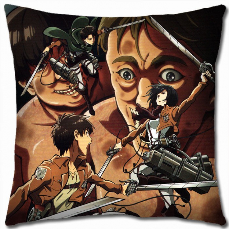 Shingeki no Kyojin Double-sided full color Pillow Cushion 45X45CM J12-57 NO FILLING