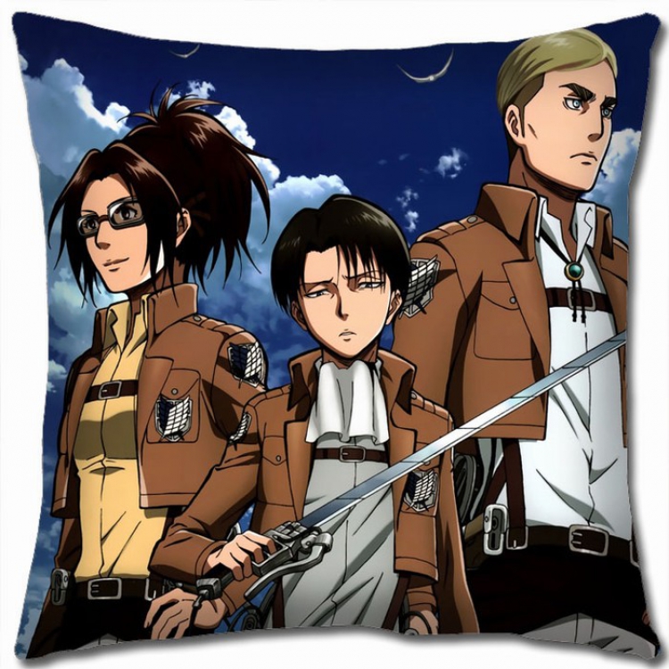 Shingeki no Kyojin Double-sided full color Pillow Cushion 45X45CM J12-63 NO FILLING