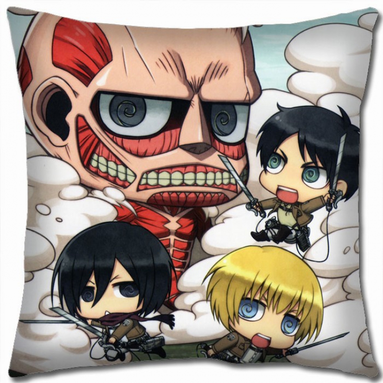 Shingeki no Kyojin Double-sided full color Pillow Cushion 45X45CM J12-65 NO FILLING